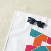 カラフルなオーストラリアの名前をカスタムするのビーチタオル ビーチタオル (インサイチュ)