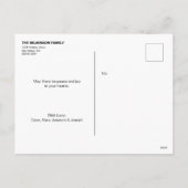 カラフルなオーダーメイドのイースターエッグ シーズンポストカード (裏面)