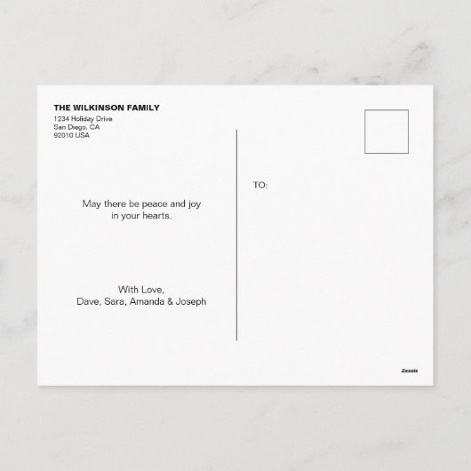 カラフルなオーダーメイドのイースターエッグ シーズンポストカード (裏面)