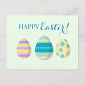 カラフルなオーダーメイドのイースターエッグ シーズンポストカード (正面)
