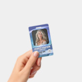 カラフルなオーダーメイド 写真入り社員証 バッジ (手持ち)