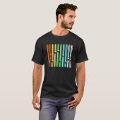 カラフルなオーディオエンジニアサウンドVUメーター Tシャツ (正面フル)