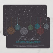 カラフルなオーナメント - ホリデーパーティーの招待状 招待状 (正面/裏面)