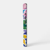 カラフルなカエデの葉のアート iPhoneケース (左側面)