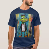 カラフルなカエルの遊び心のあるポップアート両生類 Tシャツ (正面)