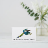 カラフルなカササギの鳥、ヴィンテージのイラストレーション 名刺 (スタンド正面)