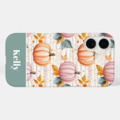 カラフルなカスタムパンプキンandleaves柄 Case-Mate iPhoneケース (裏面 (横))