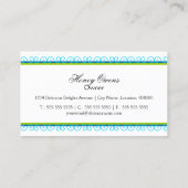 カラフルなカップケーキのパン屋 名刺 (裏面)