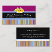 カラフルなカップケーキのベーカリー 名刺 (正面/裏面)