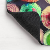 カラフルなカップケーキのmousepad マウスパッド (コーナー)