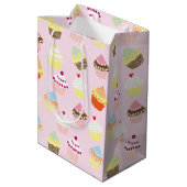 カラフルなカップケーキ ギフトバッグ (裏面アングル)