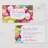 カラフルなカップケーキ 名刺 (正面/裏面)