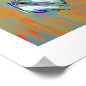 カラフルなカップルの抽象芸術 MC Belkadi 16x20 ポスター (角)
