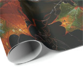 カラフルなカボチャと葉ビンテージの切り離し ラッピングペーパー (ロールコーナー)