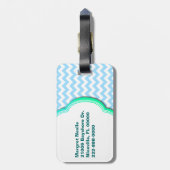 カラフルなカメのカスタムな荷物のラベル ラゲッジタグ (裏面縦)