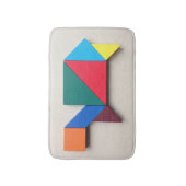 カラフルなカメのタングラム バスマット (正面縦)