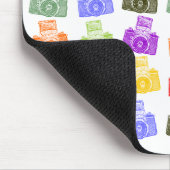 カラフルなカメラ マウスパッド (コーナー)