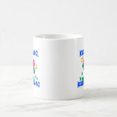 カラフルなカートゥーンでポジティブに Keep Going Keep Growing コーヒーマグカップ (中央)