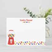 カラフルなガムボールオリジナル文房具 サンキューカード (スタンド正面)