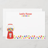 カラフルなガムボールオリジナル文房具 サンキューカード (正面/裏面)