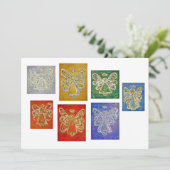 カラフルなガーディアンエンジェルアートのオーダーメイド招待状 招待状 (スタンド正面)