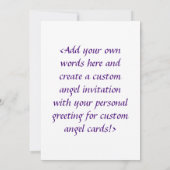 カラフルなガーディアンエンジェルアートのオーダーメイド招待状 招待状 (裏面)