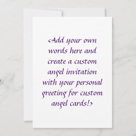 カラフルなガーディアンエンジェルアートのカスタム招待状 招待状 (裏面)