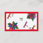 カラフルなガーデンビジネスカード 名刺 (正面)