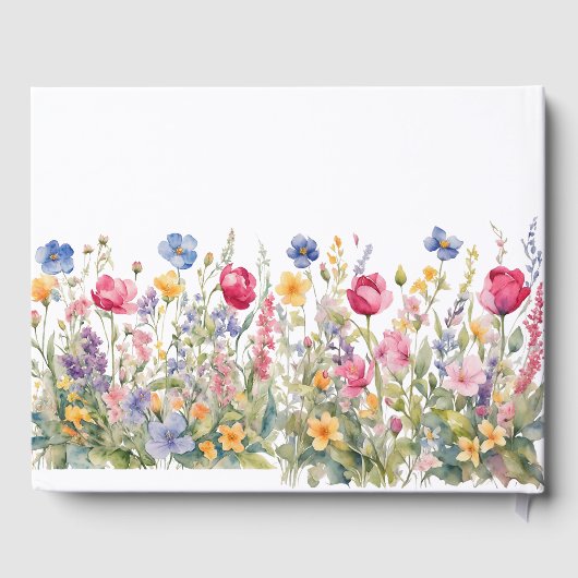 カラフルなガーデンボホー ワイルドフラワーズ ゲストブック (裏面)