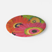 カラフルなガーベラのデイジーのプレート ペーパープレート (アングル)