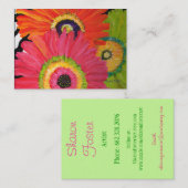 カラフルなガーベラのデイジーの名刺 名刺 (正面/裏面)