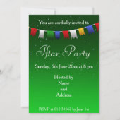 カラフルなガーランドとモスクのイフタールパーティー招待状 招待状 (裏面)