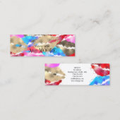 カラフルなキスの唇パターンしぶき スキニー名刺 (正面/裏面)