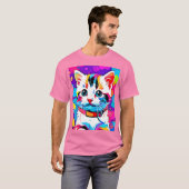カラフルなキティアート Tシャツ (正面フル)