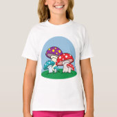 カラフルなキノコの庭園 Tシャツ (正面)
