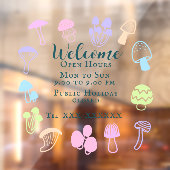 カラフルなキノコ ウィンドウサイン (シート2)