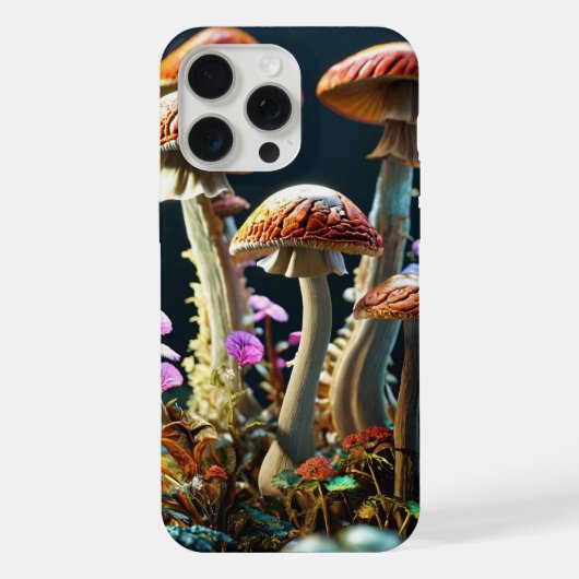 カラフルなキノコ iPhoneケース (裏面)