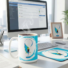 カラフルなキャラクターで毎日をお祝いしよう コーヒーマグカップ