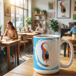 カラフルなキャラクターで毎日をお祝いしよう コーヒーマグカップ