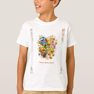 カラフルなキャラクター キッズTシャツ | かわいい 楽しい Tシャツ