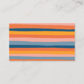 カラフルなキャンディーストライプ お祭り気分を盛り上げる 太いQRコード RSVP エンクロージャーカード (裏面)