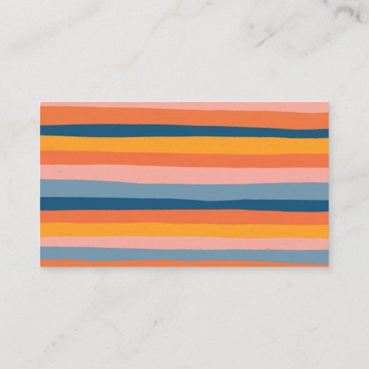 カラフルなキャンディーストライプ お祭り気分を盛り上げる 太いQRコード RSVP エンクロージャーカード (裏面)