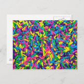カラフルなキャンディースプリンクルズプリント ポストカード (正面/裏面)