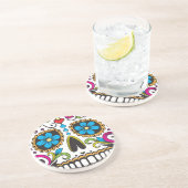 カラフルなキャンデーおよび砂糖のスカル コースター (側面)