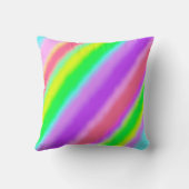 カラフルなキャンデーのストライプのグラデーションな影 クッション (裏面)