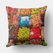 カラフルなキャンデーの甘い店の装飾用クッション クッション (裏面)