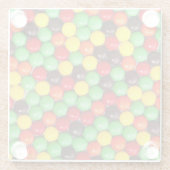 カラフルなキャンデー ガラスコースター (裏面)