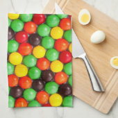 カラフルなキャンデー キッチンタオル (四つ折り)