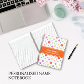 カラフルなキュートな花柄シームレスパターン ノートブック