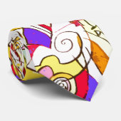 カラフルなキュービズムのデザインの首のタイ ネクタイ (ロール)